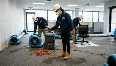 Commercial water damage restoration team in Port Charlotte, FL cleaning storm and flood damage