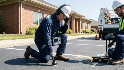 Leak detection technician servicing a Port Charlotte, FL home for hidden water damage