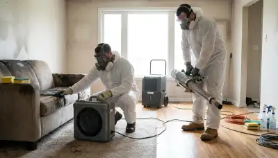 Odor removal technician serving Port Charlotte, FL for moisture and water damage cleanup