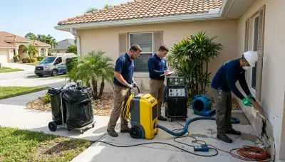 Water damage restoration team in Port Charlotte, FL providing professional cleanup and repair