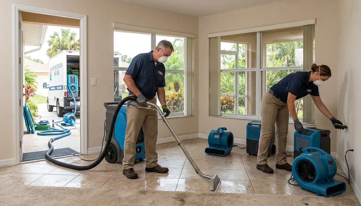 Water damage restoration team serving Port Charlotte, FL for fast water extraction and cleanup