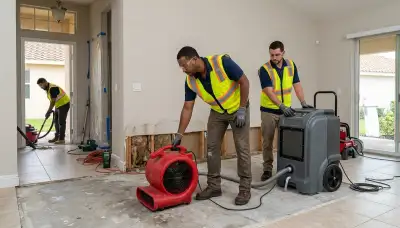 Port Charlotte, FL water damage restoration team responding to property damage