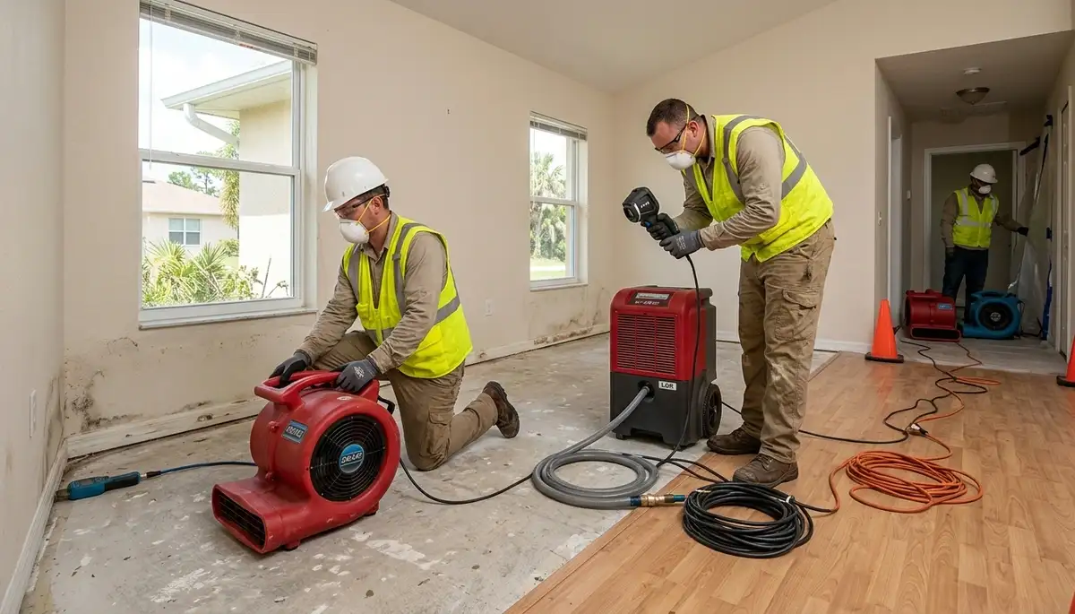 Water damage restoration team in Port Charlotte, FL serving local homes and businesses