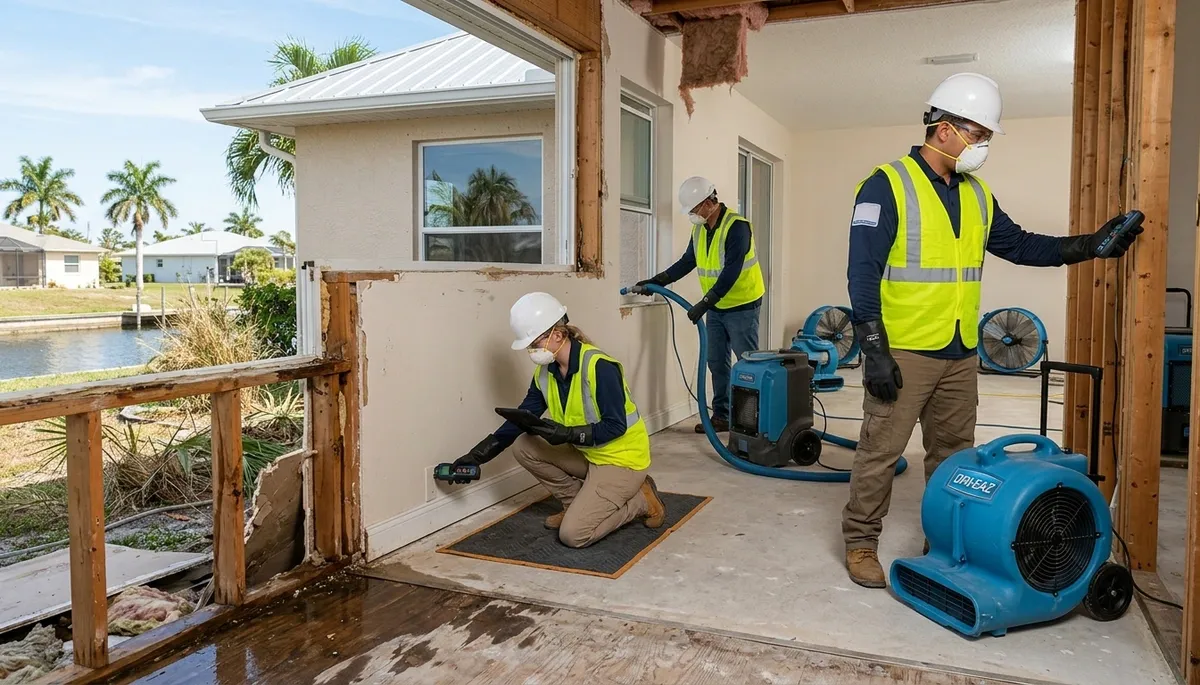 Water damage cleanup crew serving Port Charlotte, FL for fast restoration and drying services