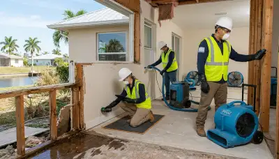 Water damage cleanup crew serving Port Charlotte, FL for fast restoration and drying services
