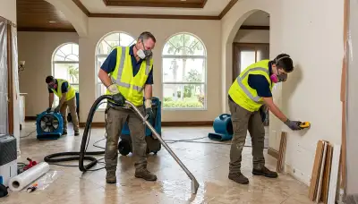 Water damage restoration team in Port Charlotte, FL providing emergency cleanup and drying services