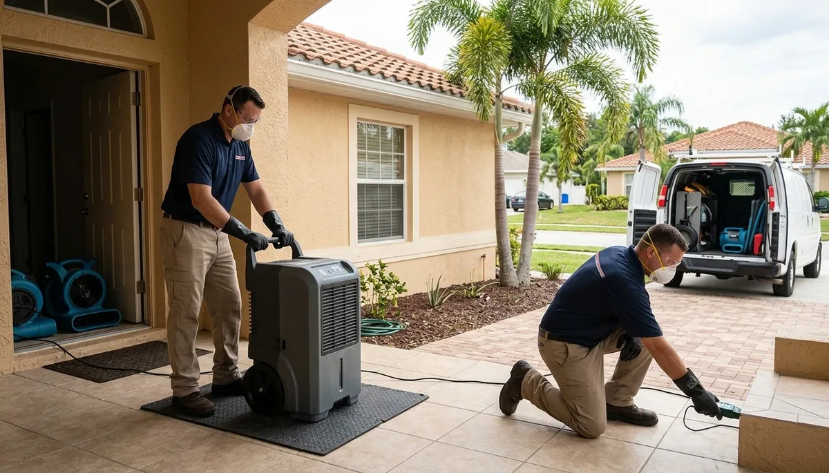 Water damage restoration team serving Port Charlotte, FL for emergency cleanup and repair
